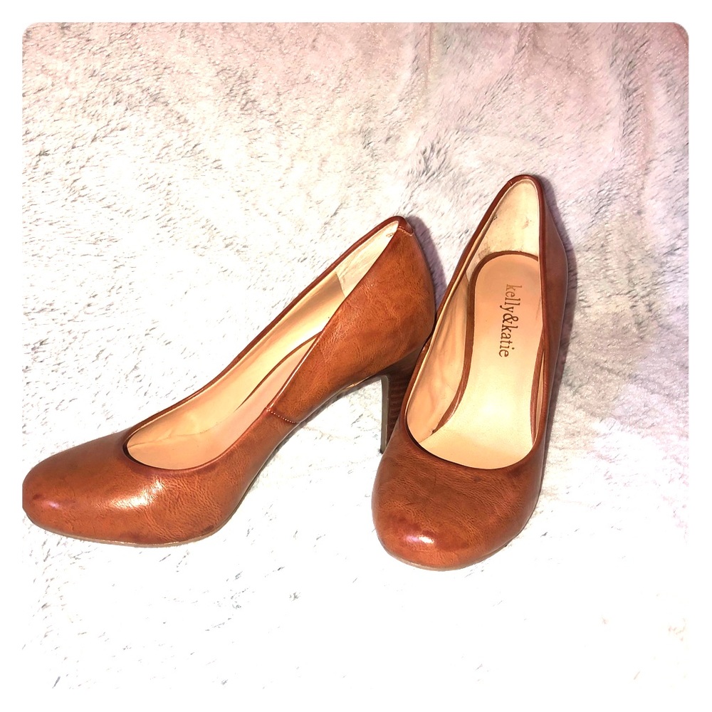 Kelly and Katy cognac/ camel color High heels